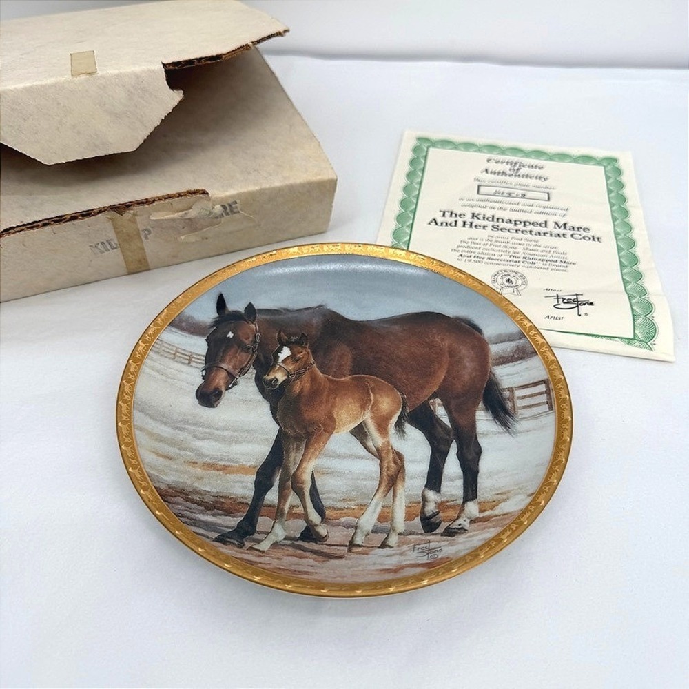 American Arts Kidnapped Mare & Her Secretarial Colt Collector Plate Fred‎ Stone